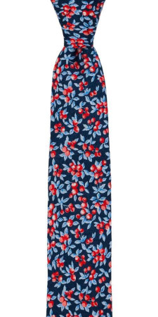 BACCARINO Navy blue corbata delgada