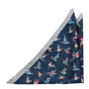COLIBREEZE Navy blue pañuelo de bolsillo