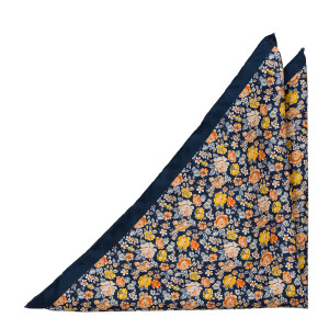 VIVIDIUM Navy/yellow pañuelo de bolsillo