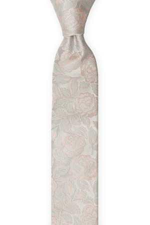 BESTMAN Silver blush corbata delgada