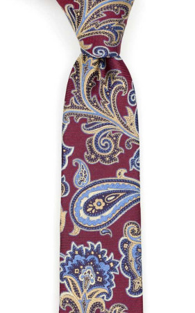 BOFFOLA Dark red corbata delgada
