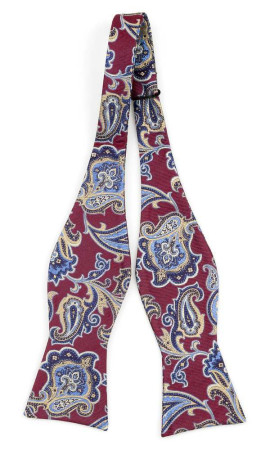 BOFFOLA Dark red pajarita sin atar
