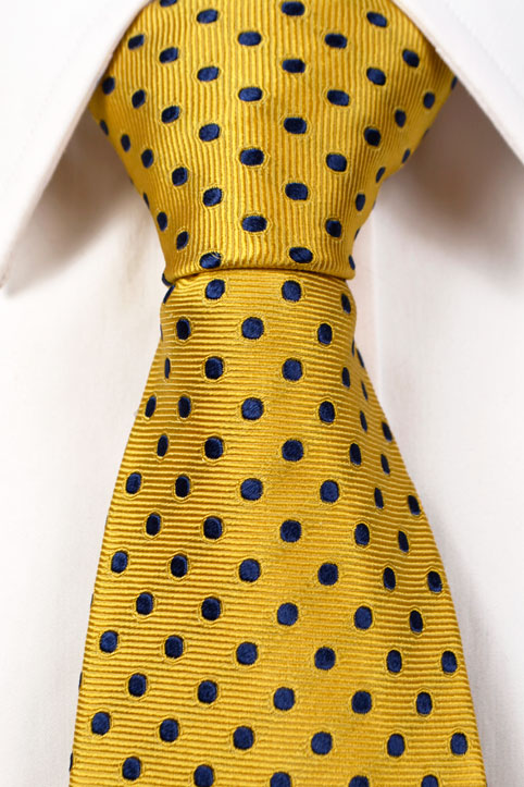 Corbata de Tieroom, Notch CHARLES, amarilla con lunares azules