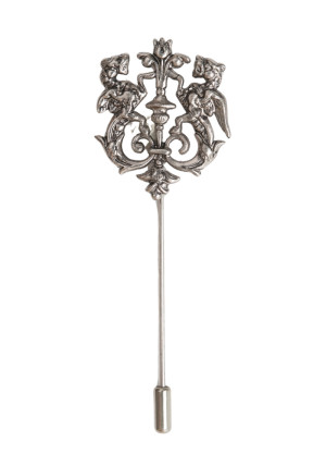 CREST SILVER pin de solapa