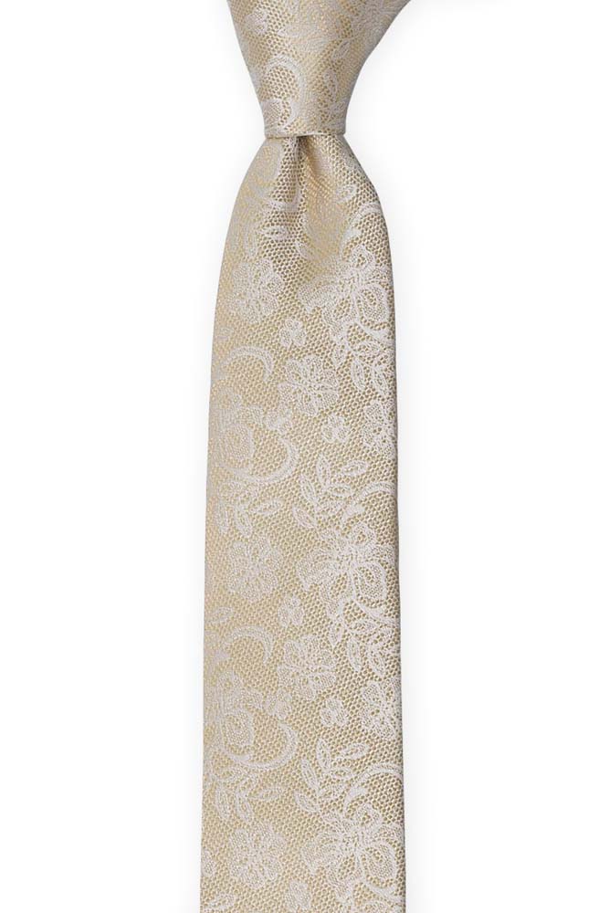 EVERAFTER Champagne gold corbata para niños medianos