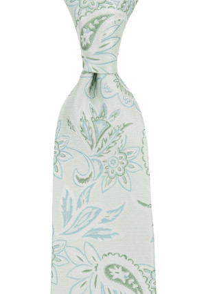 FLOURISHED PALE GREEN corbata