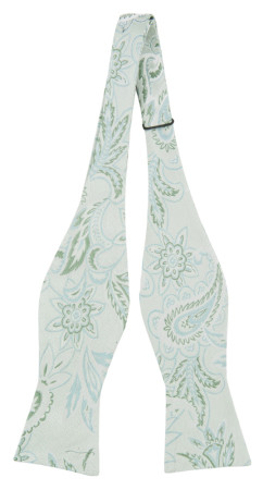 FLOURISHED PALE GREEN pajarita sin atar