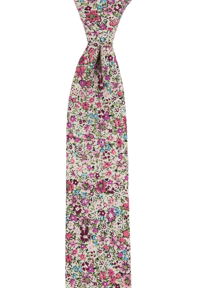 FLOWERFOLLY Pink corbata delgada