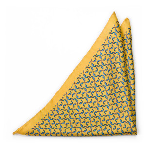 GIOCHIFINI Yellow pañuelo de bolsillo