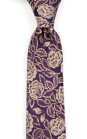 GOLDIVINE Aubergine corbata delgada