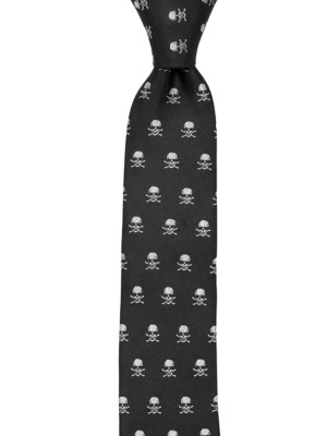 SCALPINISM Black corbata delgada