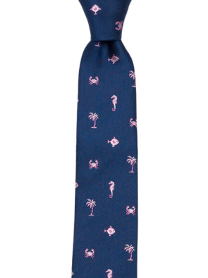 SEASIDER Blue corbata delgada