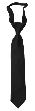 SOLID Black corbata pequeña pre-atada niño