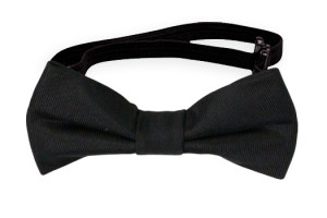SOLID Black pajarita bebé