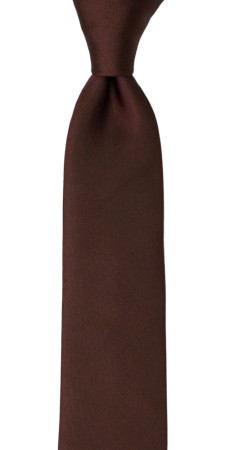 SOLID Brown corbata mediana niño