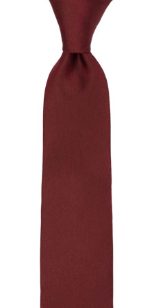 SOLID Burgundy corbata mediana niño