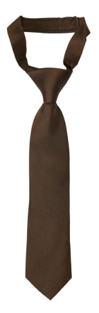 SOLID Dark brown corbata pequeña pre-atada niño