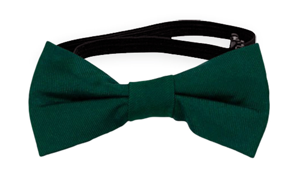 SOLID Dark green pajarita bebé