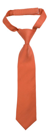 SOLID Dark peach corbata pequeña pre-atada niño