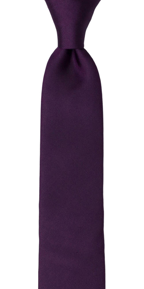 SOLID Dark purple corbata mediana niño