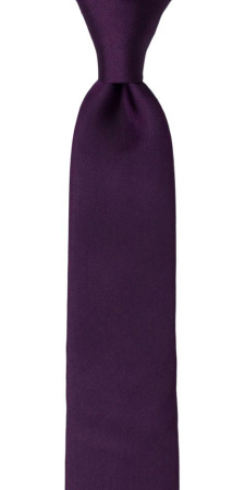 SOLID Dark purple corbata mediana niño
