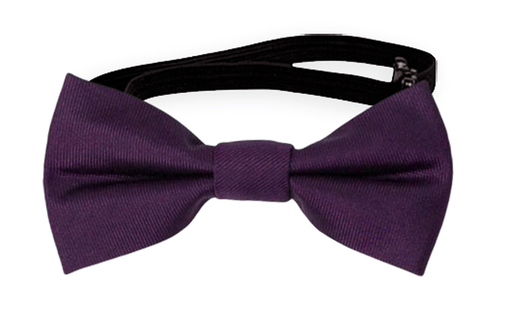 SOLID Dark purple pajarita bebé