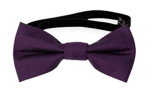 SOLID Dark purple pajarita bebé