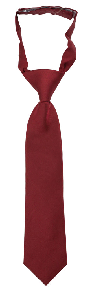 SOLID Dark red corbata pequeña pre-atada niño