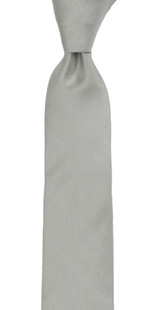 SOLID Light grey corbata mediana niño