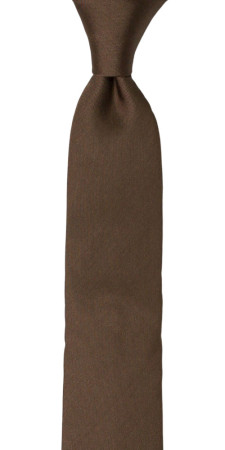 SOLID Light umber corbata mediana niño