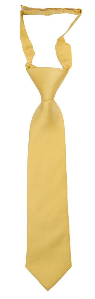 SOLID Light yellow corbata pequeña pre-atada niño