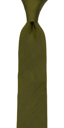 SOLID Olive corbata para niños medianos