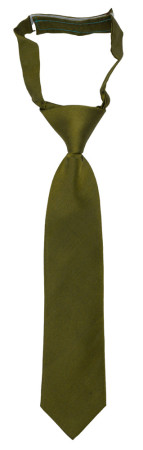 SOLID Olive corbata pequeña pre-atada niño
