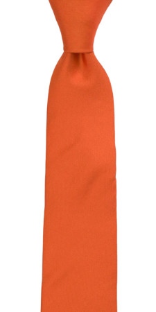SOLID Orange corbata mediana niño