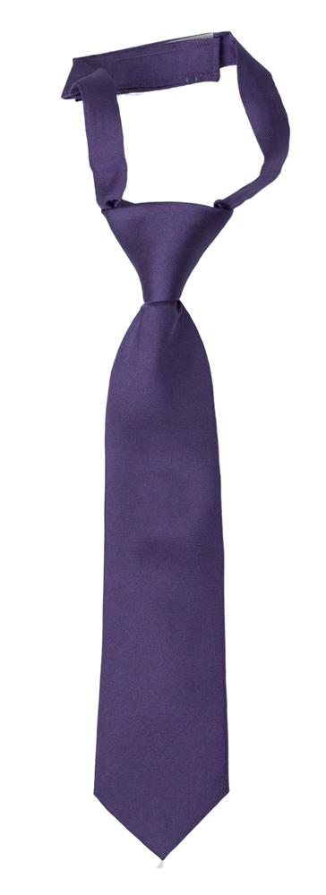 SOLID Purple corbata pequeña pre-atada niño