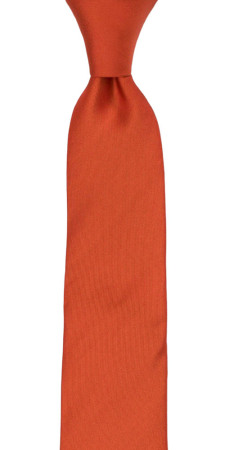 SOLID Rusty Orange corbata mediana niño