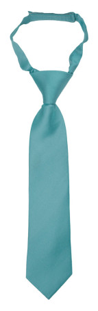 SOLID Turquoise corbata pequeña pre-atada niño