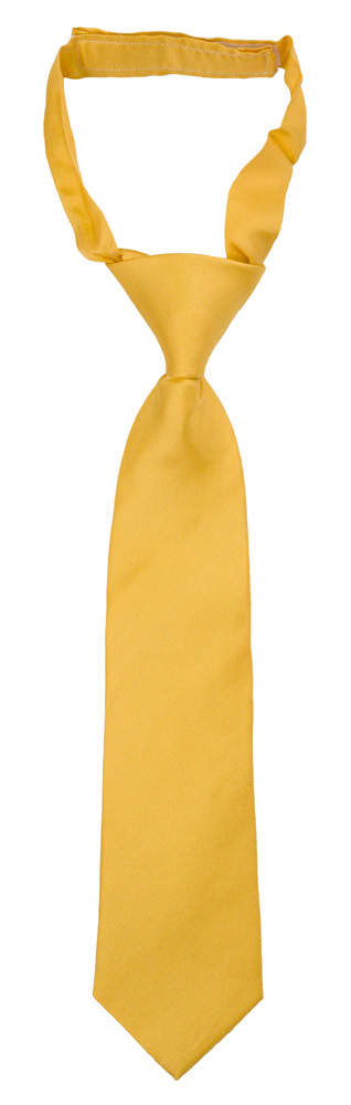 SOLID Yellow corbata pequeña pre-atada niño