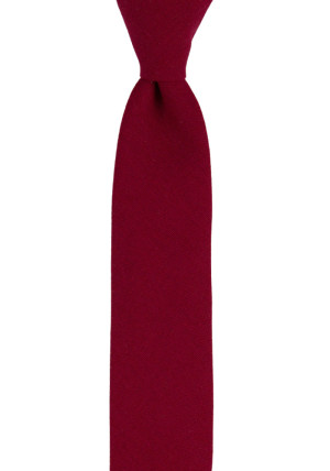 WISTFUL Dark red corbata delgada