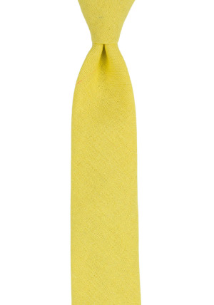 WISTFUL Light yellow corbata delgada