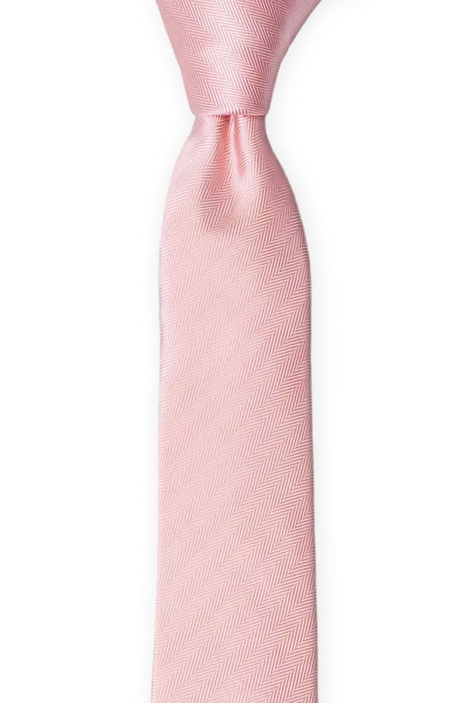 JAGGED Blush pink corbata delgada