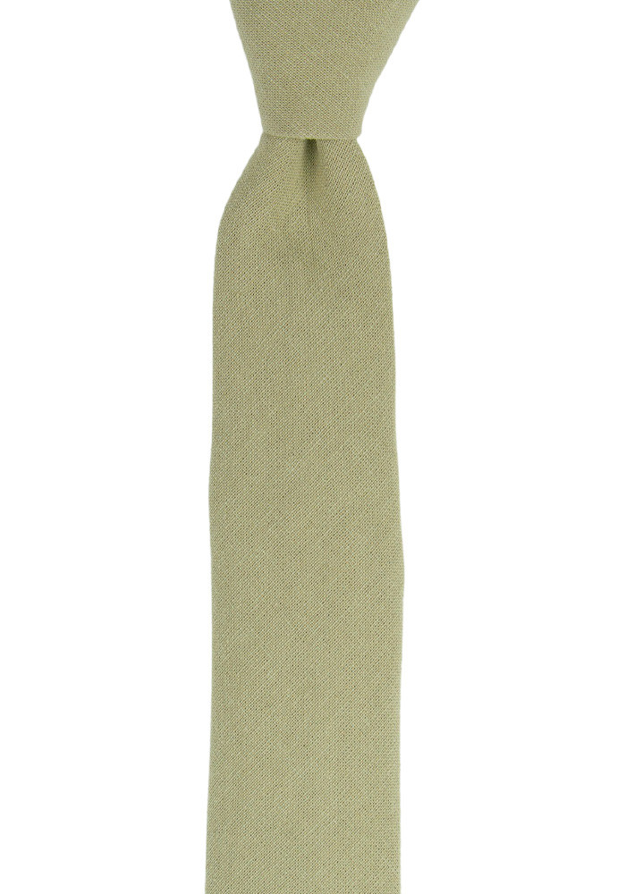 MOREAMORE Sage green corbata delgada