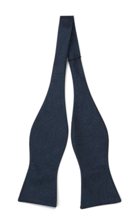 ORNATE Dark blue pajarita sin atar