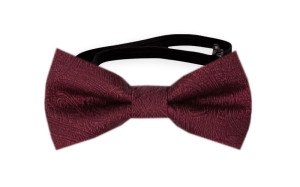 ORNATE Dark red pajarita bebé