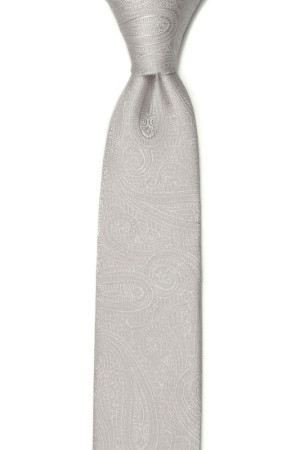 ORNATE Silver corbata para niños medianos