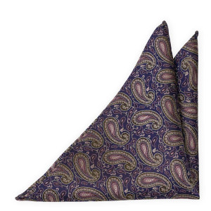 PHULKARI Dark purple pañuelo de bolsillo