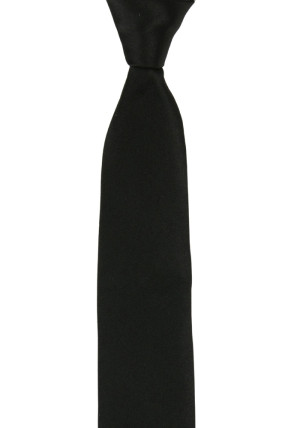 SATIN BLACK corbata para niños medianos