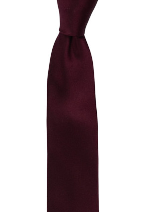 SATIN BURGUNDY corbata para niños medianos