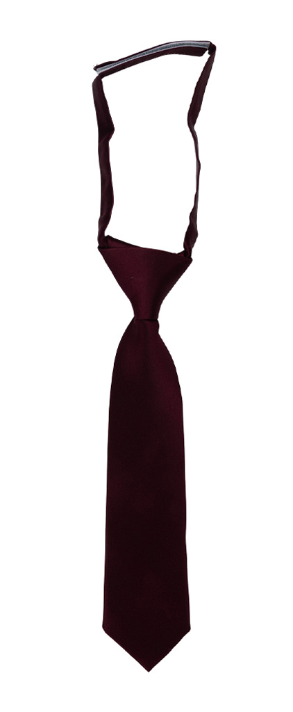 SATIN BURGUNDY corbata pequeña pre-atada niño