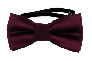 SATIN BURGUNDY pajarita bebé